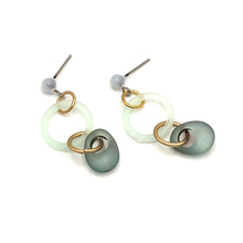 Load image into Gallery viewer, Frosted Watery Blue Addie Earrings