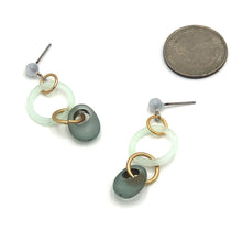 Load image into Gallery viewer, Frosted Watery Blue Addie Earrings