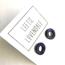 Load image into Gallery viewer, Navy Blue Wavy Donut Stud Earrings