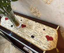 Load image into Gallery viewer, Tache Romantic I Love You Valentine’s Beige Woven Tapestry Table Runner (18111)