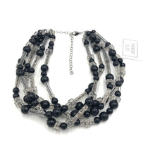 Load image into Gallery viewer, Black &amp; Fractured Glitterati Sylvie Necklace