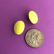 Load image into Gallery viewer, Sun Yellow Retro Button Stud Earrings