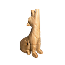 Load image into Gallery viewer, 8" Nature Wooden Wolf Musical Whistle Instrument