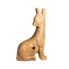 Load image into Gallery viewer, 8" Nature Wooden Wolf Musical Whistle Instrument