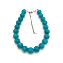 Load image into Gallery viewer, Deep Aqua Blue Marbled Marco Necklace