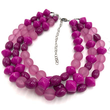 Load image into Gallery viewer, Magenta Violet Mix Morgan Necklace