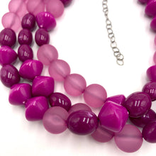 Load image into Gallery viewer, Magenta Violet Mix Morgan Necklace