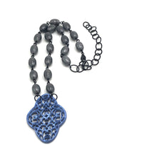 Load image into Gallery viewer, Midnight Grey &amp; Blue Aleta Necklace