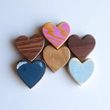 Load image into Gallery viewer, Wooden Heart Magnets