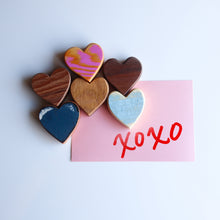 Load image into Gallery viewer, Wooden Heart Magnets