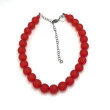 Load image into Gallery viewer, Cherry Red Frosted Marco Necklace