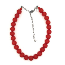 Load image into Gallery viewer, Cherry Red Frosted Marco Necklace