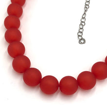 Load image into Gallery viewer, Cherry Red Frosted Marco Necklace