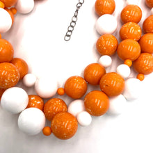 Load image into Gallery viewer, White &amp; Sun Orange Morgan Necklace