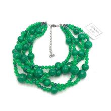 Load image into Gallery viewer, Marbled Greens Sylvie Beaded Necklace