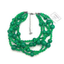 Load image into Gallery viewer, Marbled Greens Sylvie Beaded Necklace