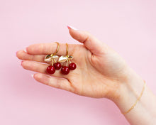 Load image into Gallery viewer, Cherry Charm 2-in-1 Hoops