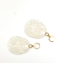 Load image into Gallery viewer, White Opal Paisley Teardrop Earrings