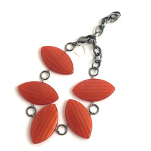 Load image into Gallery viewer, Rust Striped Moonglow Marquis Stations Bracelet