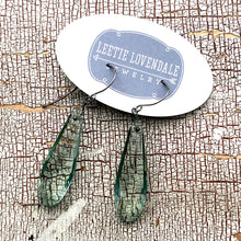 Load image into Gallery viewer, Seafoam Green Faceted Briolette Teardrop Drop Earrings