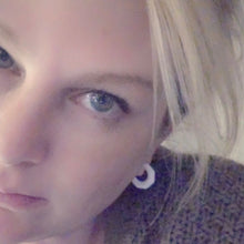 Load image into Gallery viewer, White Scalloped Mini Kit Hoop Earrings