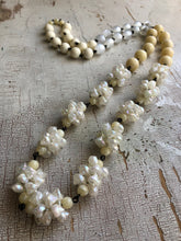 Load image into Gallery viewer, Cream &amp; White Seashell Rosary Chain Rope Necklace