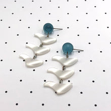 Load image into Gallery viewer, Zircon &amp; White Moonglow Statement Drop Earrings *