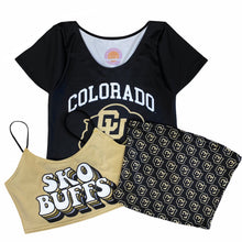 Load image into Gallery viewer, Colorado Boulder Sko Buffs Gold Spaghetti Tank