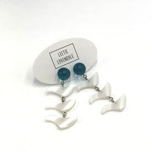 Load image into Gallery viewer, Zircon &amp; White Moonglow Statement Drop Earrings *