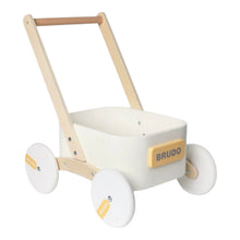 Load image into Gallery viewer, 2-in-1 Wooden Toddler Learning Walker with Toy Storage Bin
