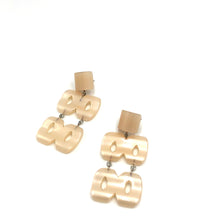 Load image into Gallery viewer, Champagne Hinged Moonglow Statement Earrings *