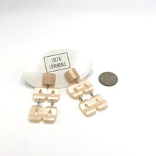 Load image into Gallery viewer, Champagne Hinged Moonglow Statement Earrings *