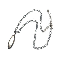 Load image into Gallery viewer, Aged Pearl Marquis &amp; Gun Metal Layering Necklace - Shortie