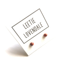 Load image into Gallery viewer, Tiny Coral Marbled Lucite Stud Earrings