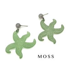 Load image into Gallery viewer, Frosty Starfish Drop Earrings