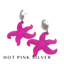 Load image into Gallery viewer, Frosty Starfish Drop Earrings