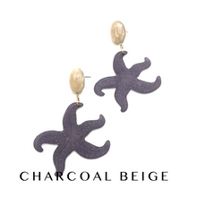 Load image into Gallery viewer, Frosty Starfish Drop Earrings