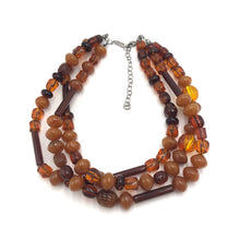 Load image into Gallery viewer, Amber &amp; Tortoise Beaded Morgan Necklace