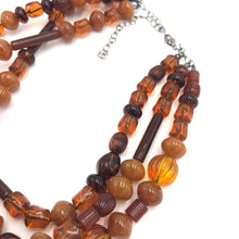 Load image into Gallery viewer, Amber &amp; Tortoise Beaded Morgan Necklace