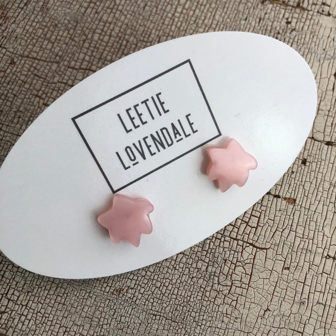 Light Pink Moonglow Burst Stud Earrings