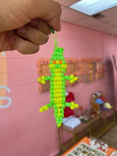 Load image into Gallery viewer, Neon Gecko Beaded Keychain