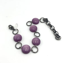 Load image into Gallery viewer, Lilac Moonglow Candy Disc Stations Bracelet