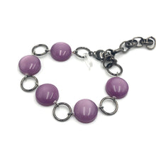 Load image into Gallery viewer, Lilac Moonglow Candy Disc Stations Bracelet