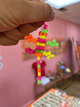 Load image into Gallery viewer, Neon Gecko Beaded Keychain
