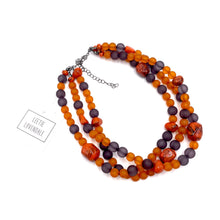 Load image into Gallery viewer, Burnt Orange and Charcoal Morgan Necklace