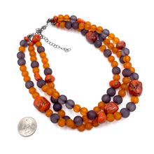 Load image into Gallery viewer, Burnt Orange and Charcoal Morgan Necklace