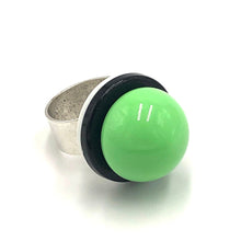 Load image into Gallery viewer, Lime Green Pop Lucite Cocktail Ring