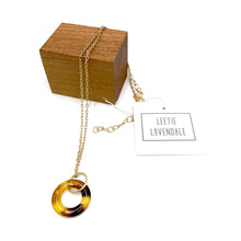 Load image into Gallery viewer, Tortoise and Frosted Gold Chain Necklace - Shortie