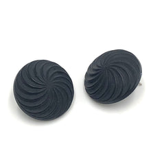 Load image into Gallery viewer, Black Vortex Retro Button Stud Earrings