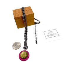 Load image into Gallery viewer, Magenta &amp; Grey Sand Dollar Bling Necklace